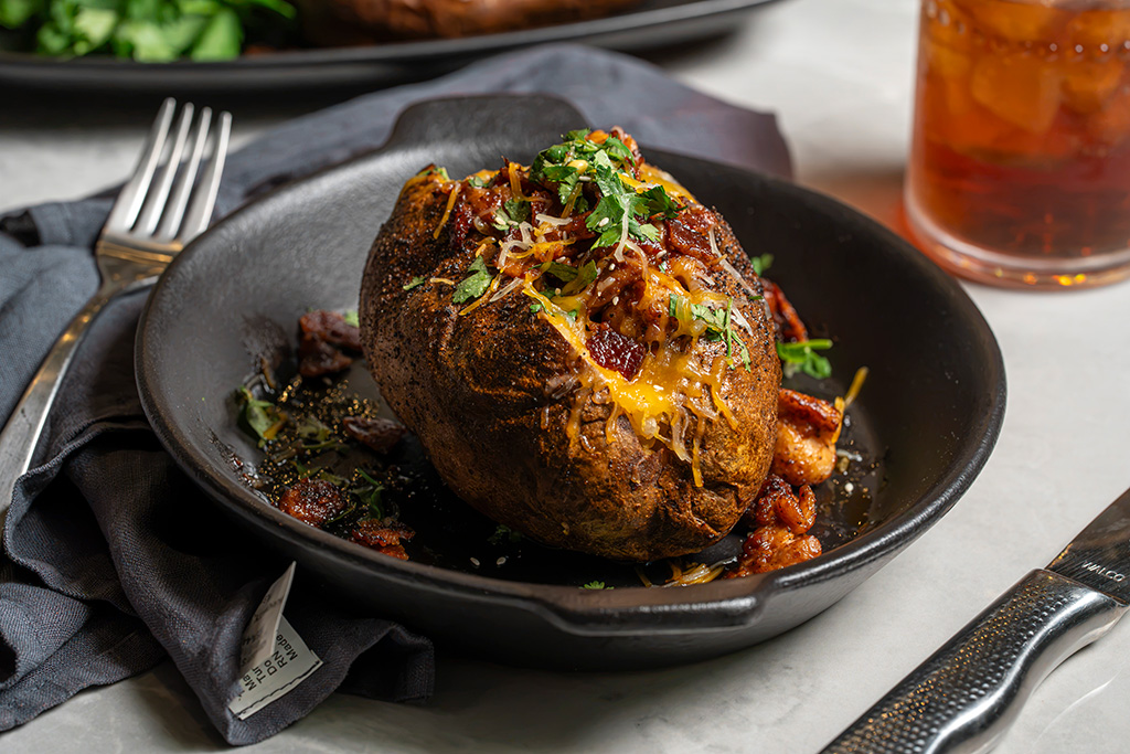Miso Buttered Chicken Stuffed Potato